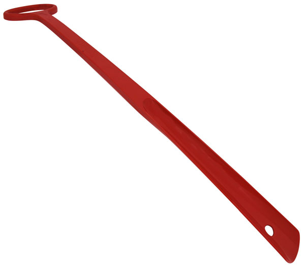 Long Handle Shoe Horn Plastic, Red - 24 in.