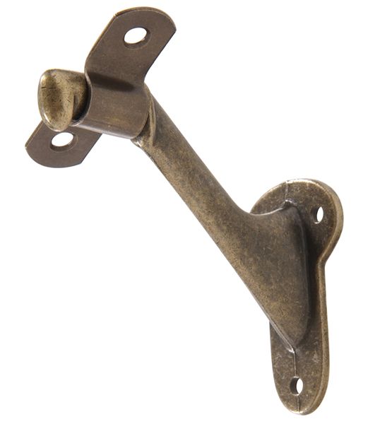 Polished Brass - Utility Handrail Brackets, Antique Brass