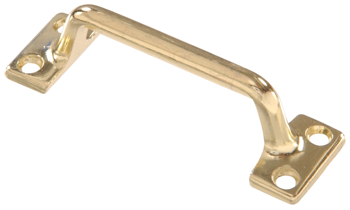 4 in. Carded - Sash Lift Handrail Bracket, Polished Brass
