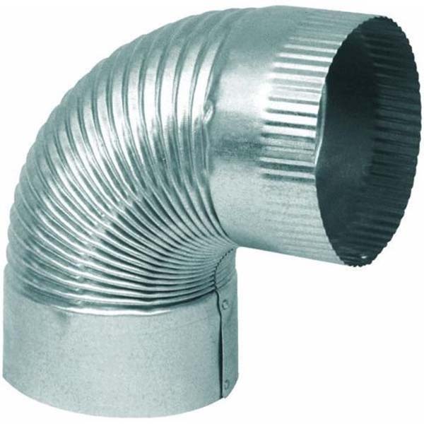 Elbow Corg 24 Gauge 6 in. Galvanized - Pack of 12