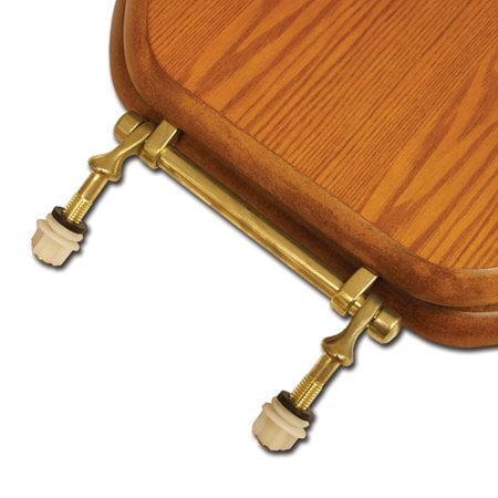 Decorative Wood Seat With Round Closed Front With Cove, Light Oak Finish & Brass Hinge -  TotalTools, TO3270244