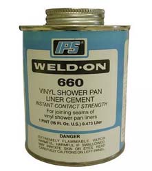 Jones Stephens  Orm-d PVC Shower Pan Liner Cement Pint
