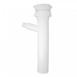 1-1/2in. x 8in. x 3/4in. White Plastic Direct Connection Dishwasher Tailpiece