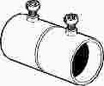 EMT Coupling, 0.5 in, Set Screw, Steel, Zinc Plated