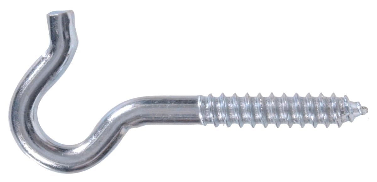 Hillman 321804 0.25 x 4.25 in. Zinc Plated Screw Hook, Pack of 10