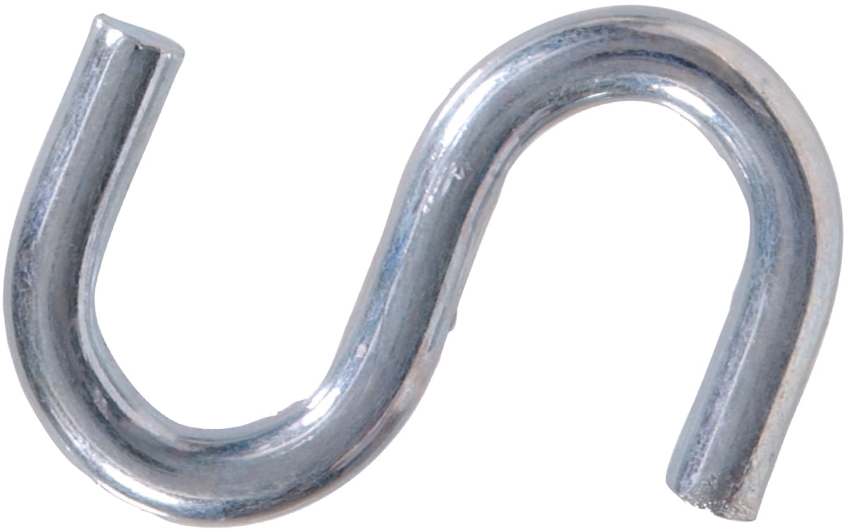 322108 Flagged - Zinc S Hook, 0.177 x 1.5 in. - Pack of 2 -  Hillman Group