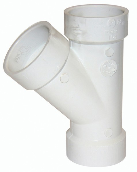 P601-257BC Wye 45 deg 2 x 1.5 x 2 in. PVC Dwv Pipe