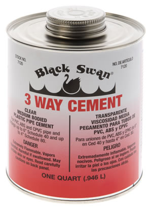 7115 3 Way Solvent 16 oz Cement Clear Md Bodied
