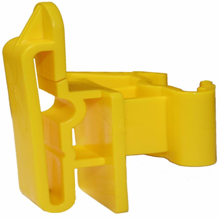 541Y T-Post Insulator for Polytape Wire Rope - Yellow