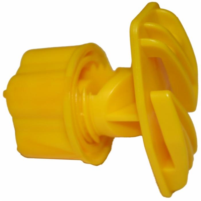 Rod Post Insulator for Poly Tape - Yellow