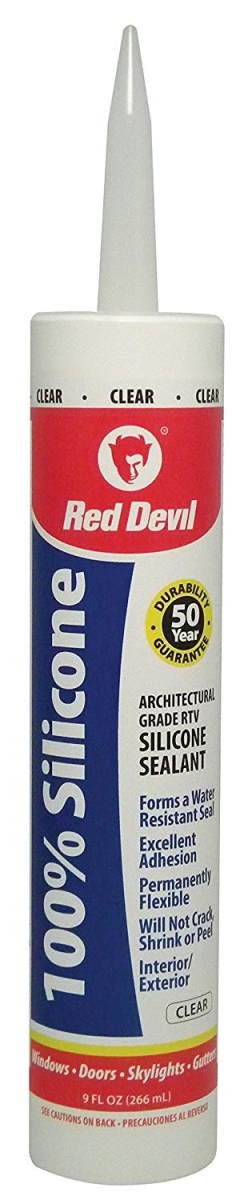 Silicone Sealant, Clear - 10.1 oz - Pack of 12