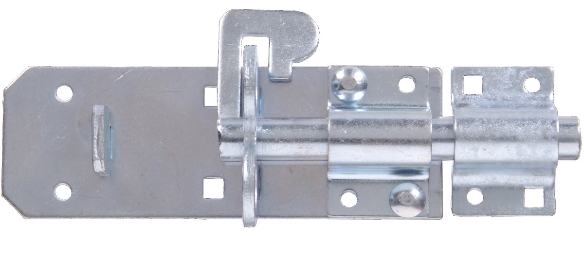 Carded - Extra Heavy Duty Padlock Bolt, Zinc - 6 in.