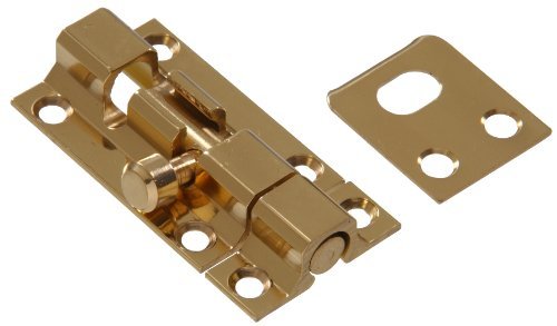 851015 Carded - Barrel Bolt, Solid & Brite Brass - 2 in.