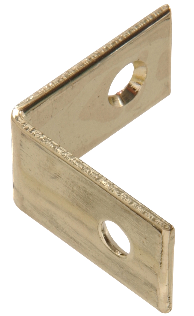 Corner Brace - Solid & Brite Brass - 1 in. - Pack of 4 - Durable Design