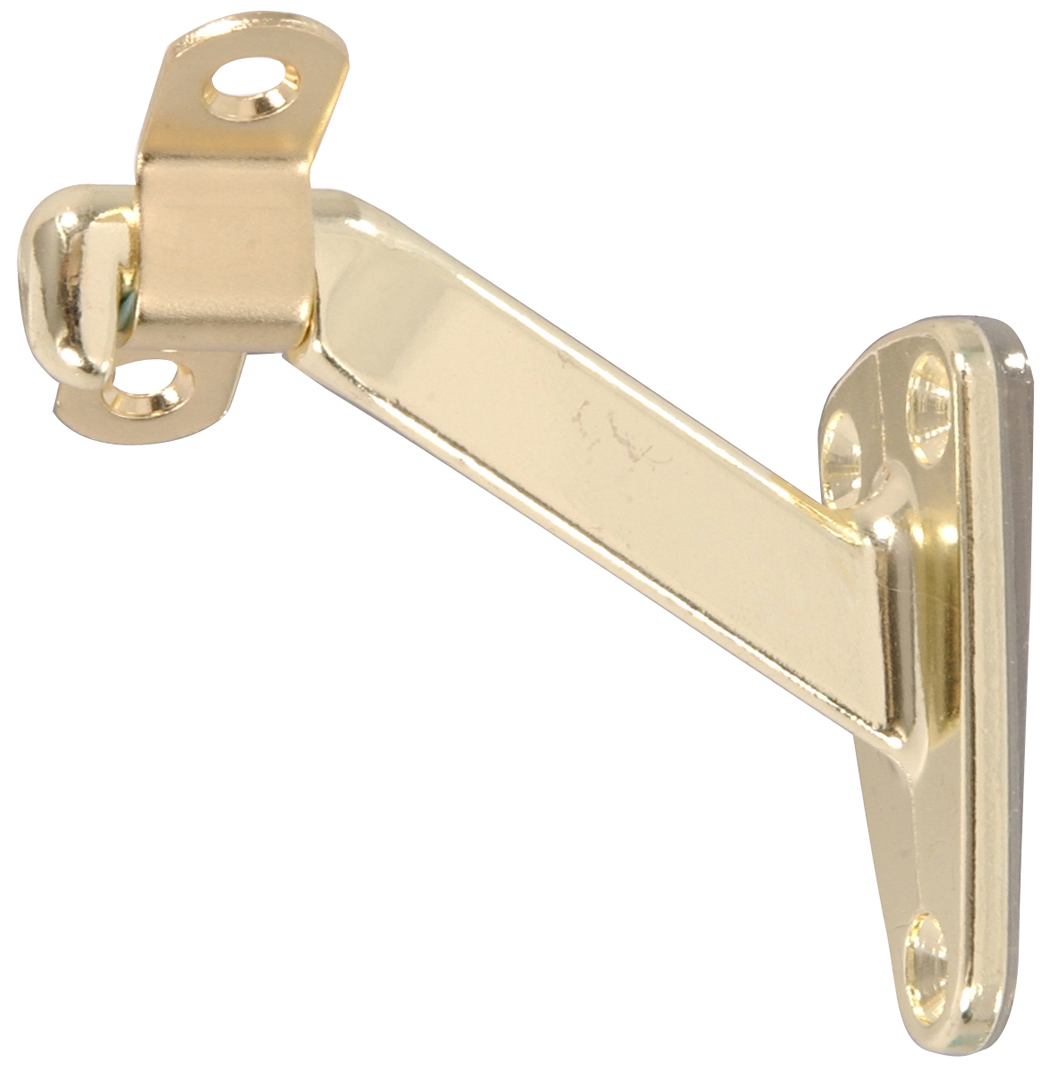 Carded - Heavy Duty Handrail Brackets, Brass Plated