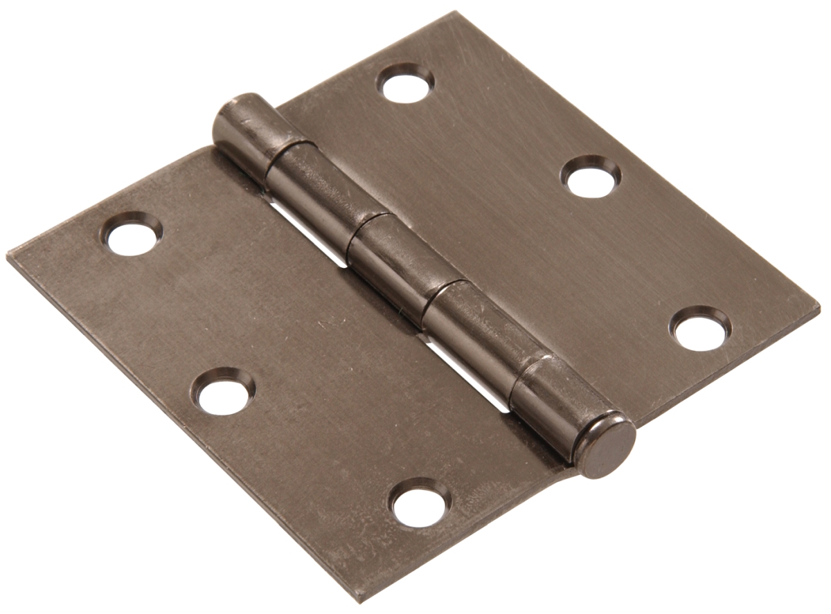 Removable Pin Door Hinges - Pewter - 3.5 in. - Square Corners