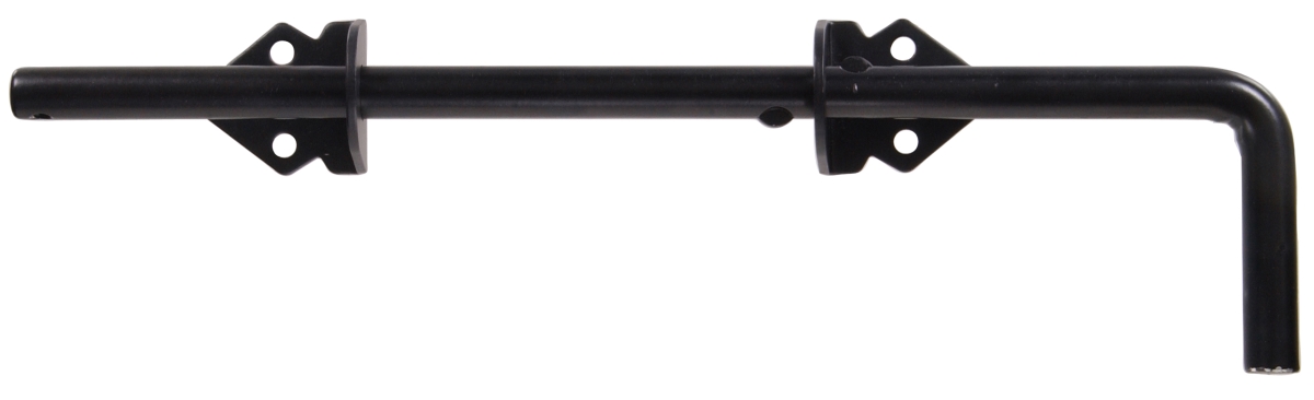 Carded - Non-Adjustable Throw Cane Bolts, Black - 0.5 x 12 in.