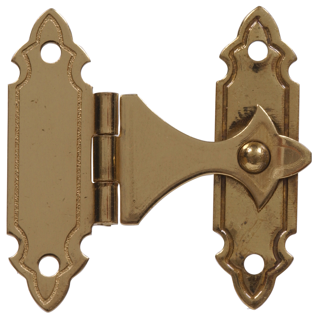Carded  Decorative Box Catch44 Solid  Brite Brass