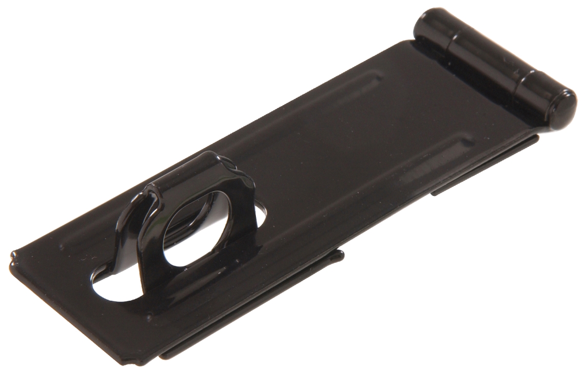 Carded - Safety Hasp Hinges, Black - 3.5 in.