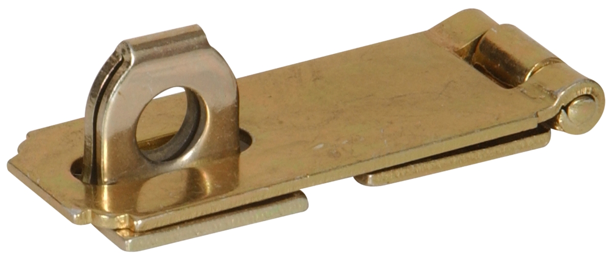Carded - Safety Hasp Hinges, Zinc & Yellow - 3.5 in.