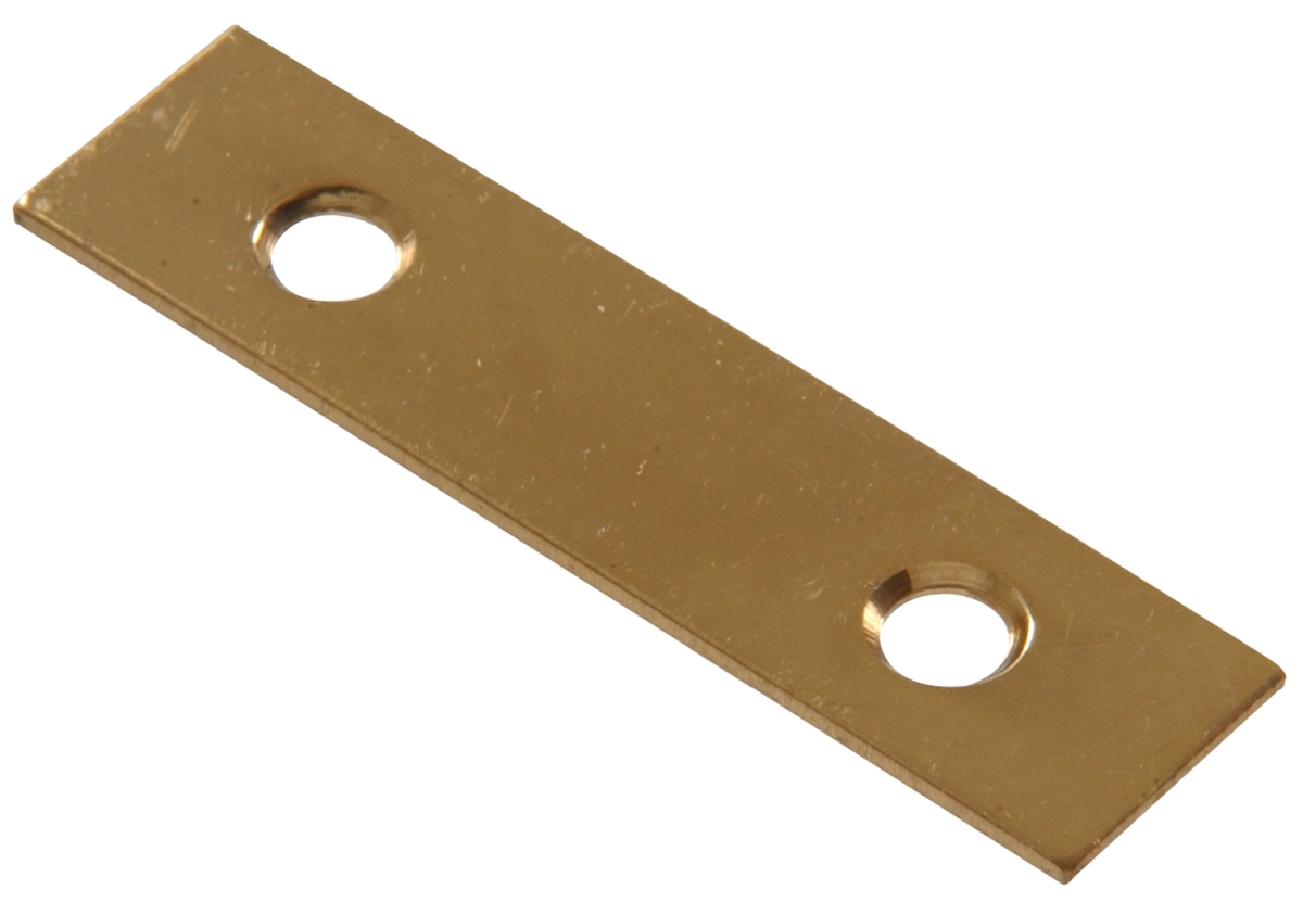 851505 Carded - Mending Brace Plates, Solid & Brite Brass - 2 in.