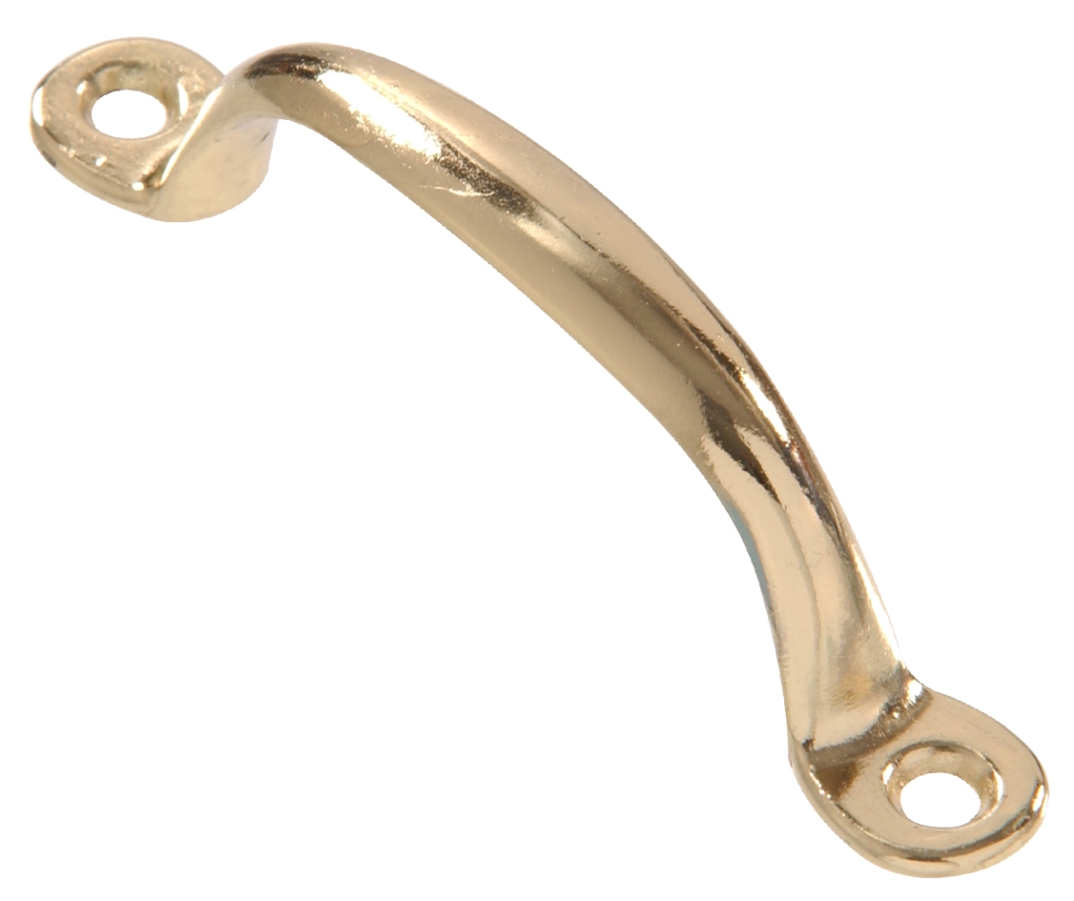 Carded - Utility Door Pull, Brass Plated - 3.75 in.