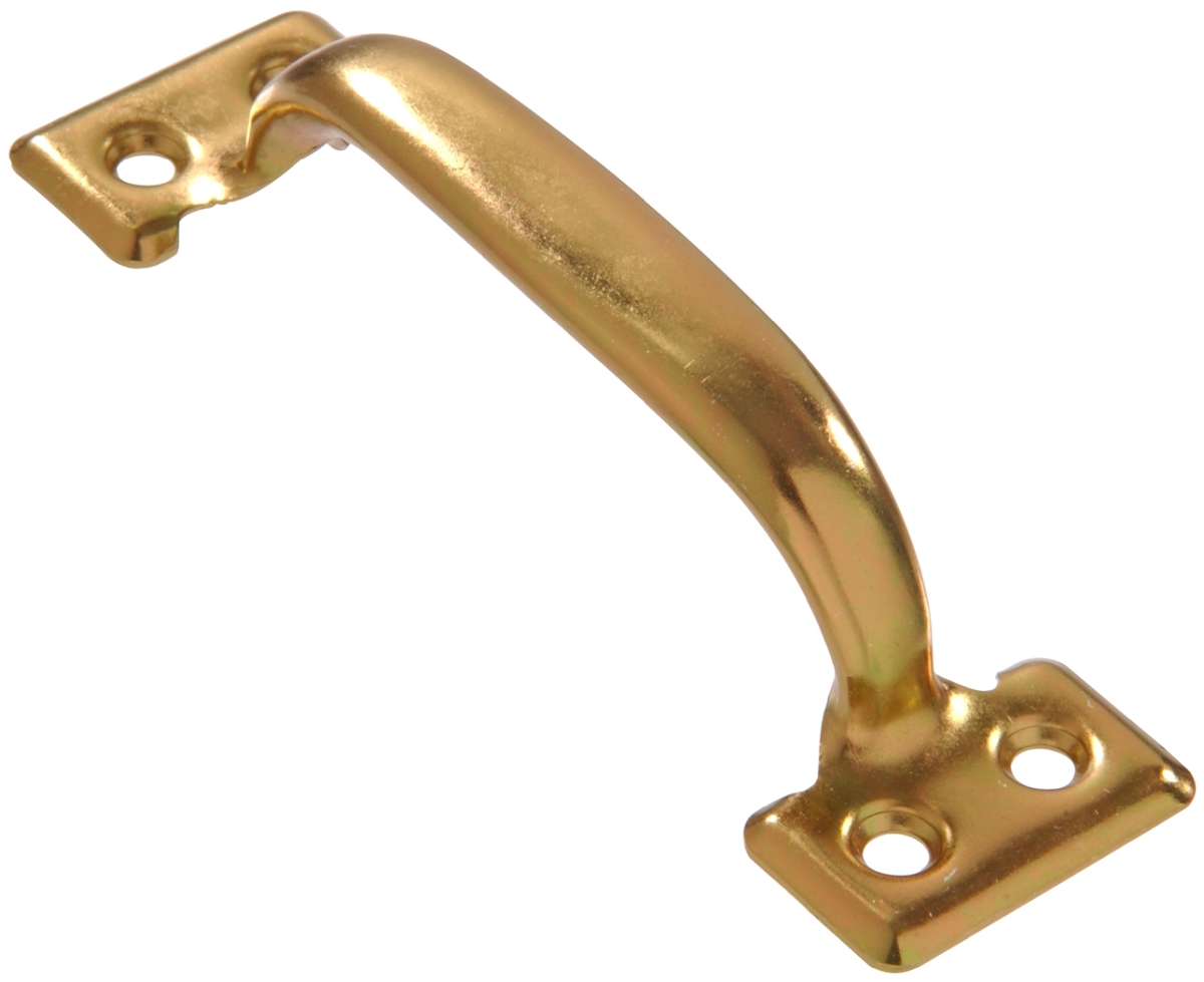 Carded - Utilty Door Pull, Zinc & Yellow - 5.5 in.