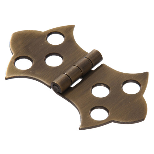 851590 Carded - Decorative Hinges, Solid & Antique Brass - 1.312 in.