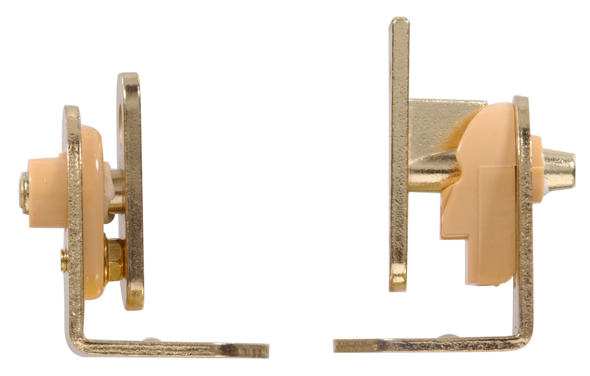 Carded - Cafe Door Hinge, Brass Plated