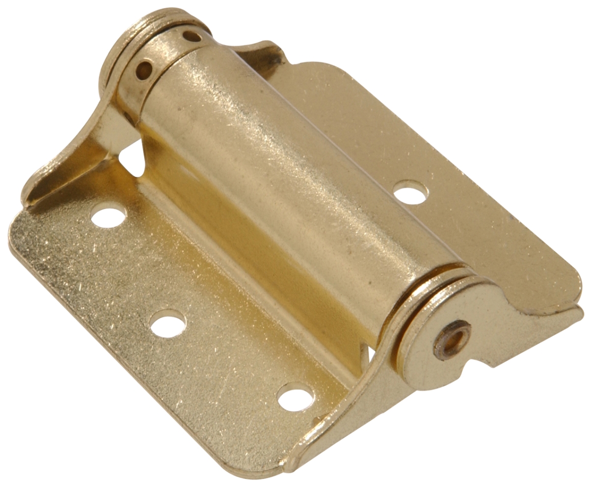851598 Carded - Adjustable Spring Door Hinges, Brass Plated - 3 in.