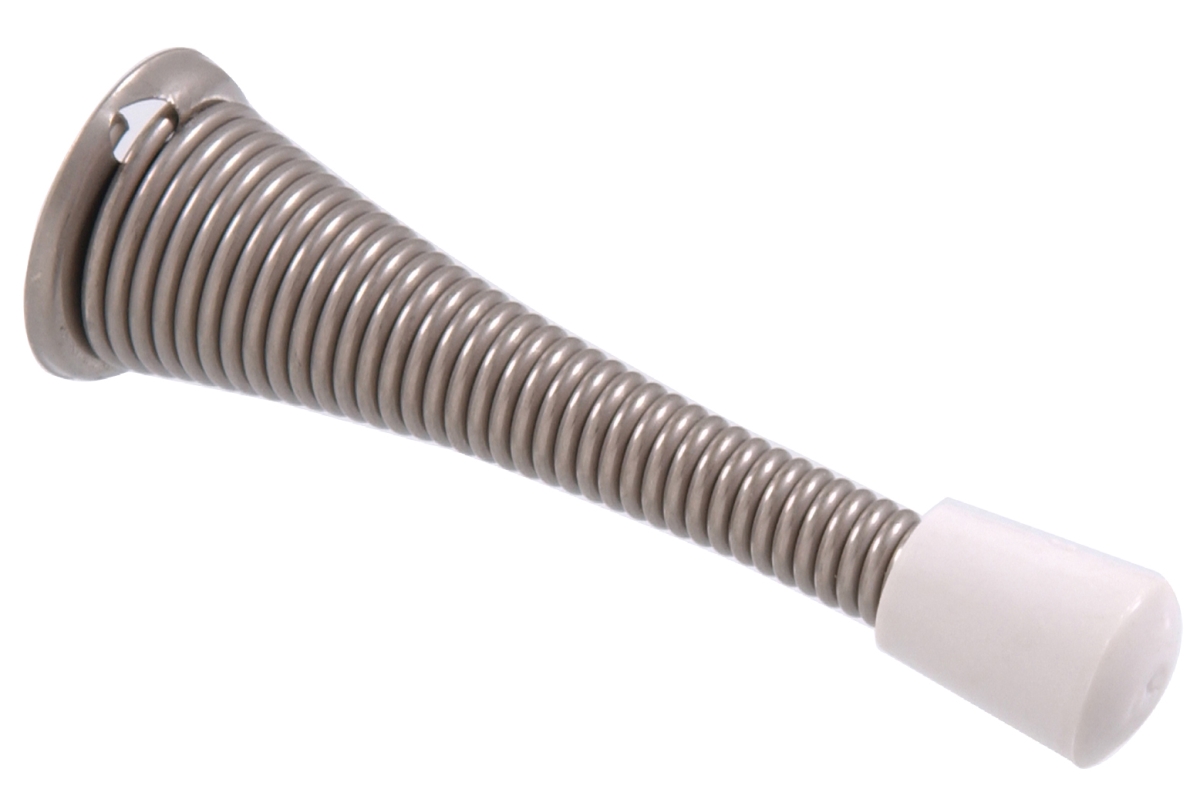 Carded - Spring Door Stop, Satin Nickel - 2 Piece