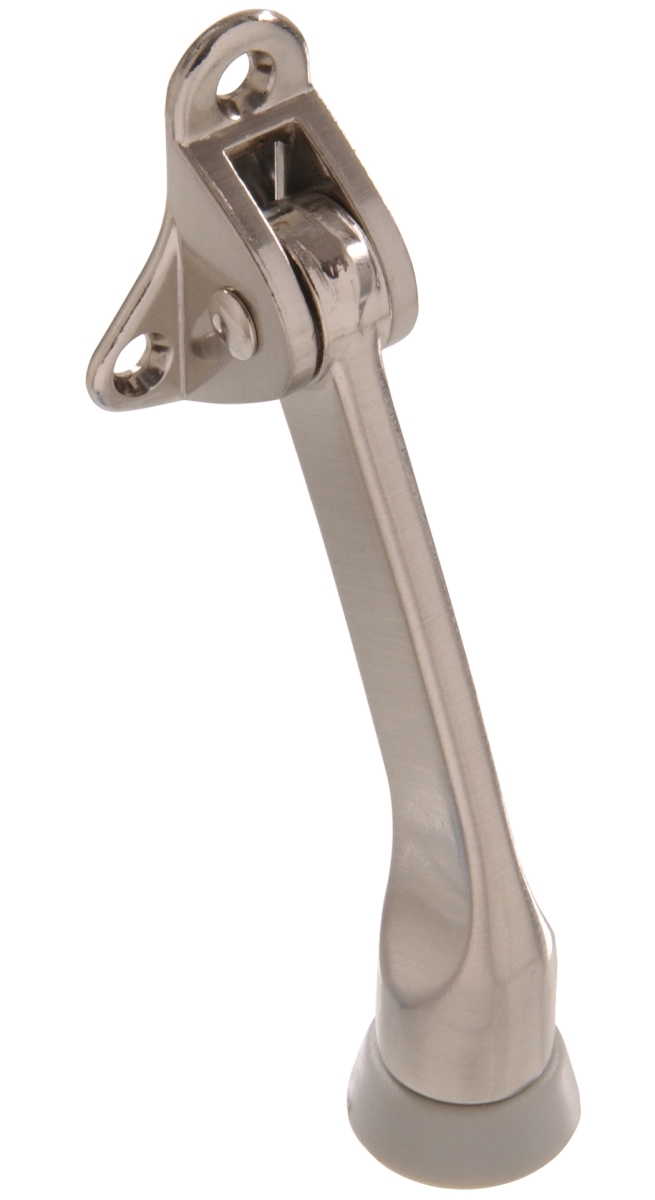Carded - Kickdown Door Stop, Satin Nickel - 4 in.