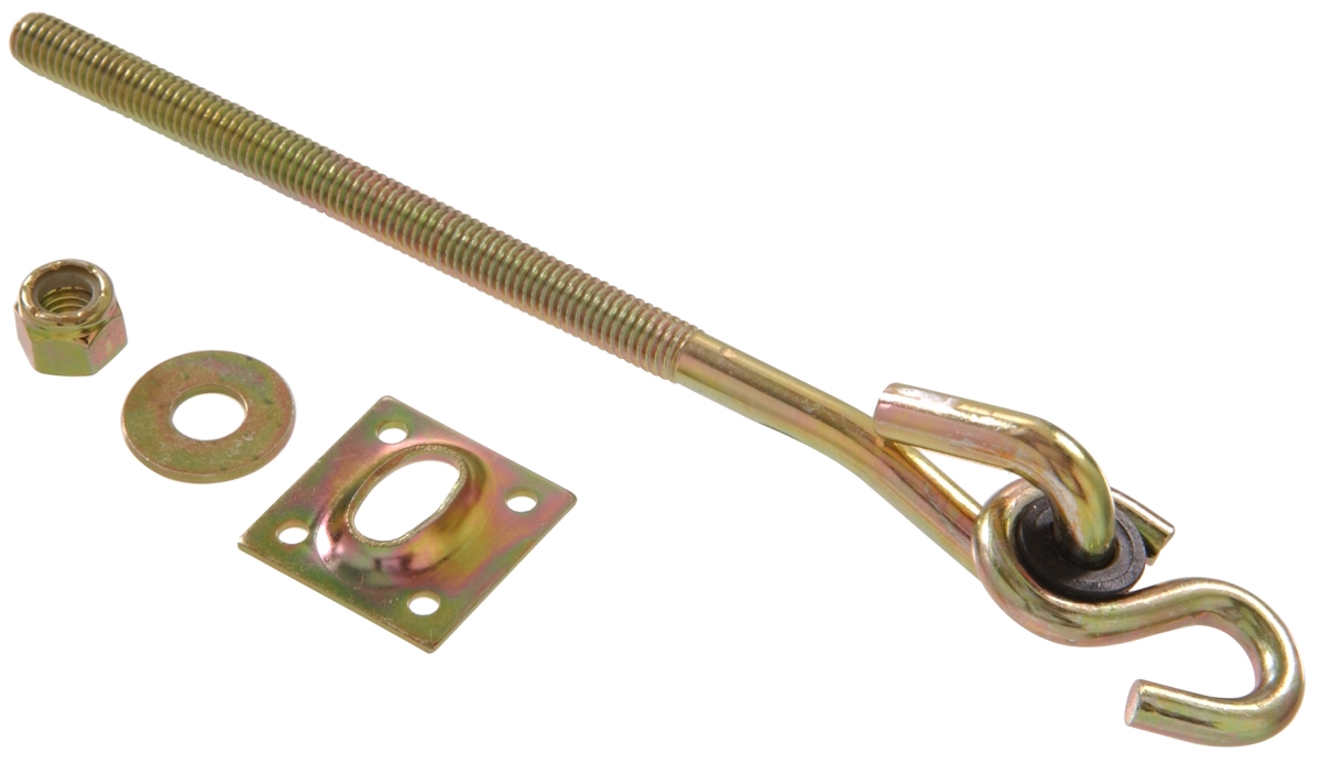 Carded - Swing Hook Kit With Machine Bolt, Zinc & Yellow Dichromate