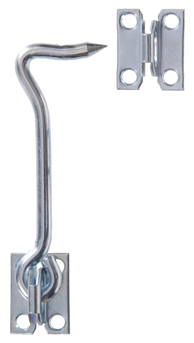 Carded - Zinc Gate Hook Latches With Staples, 5 in.