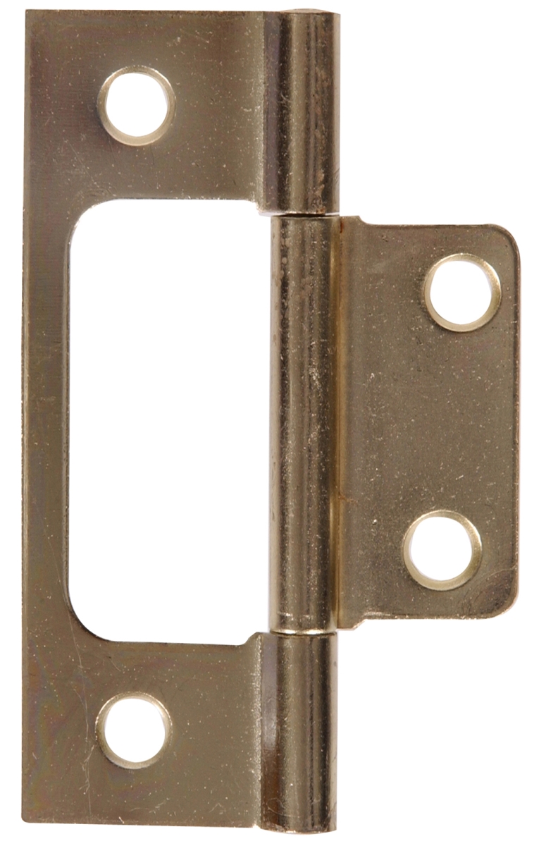 Carded - Non-Mortise Fixed Hinges, Satin Brass - 3 in.