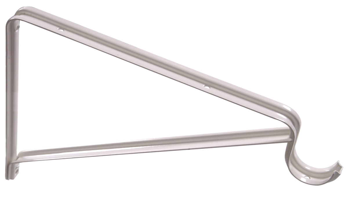 852014 Flagged - Shelf & Rod Bracket White Removable - Pack of 2