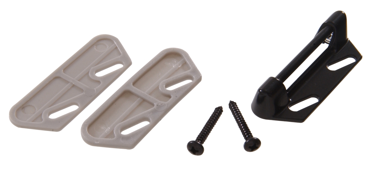 Carded Screen & Storm Door Stike Plate, Black