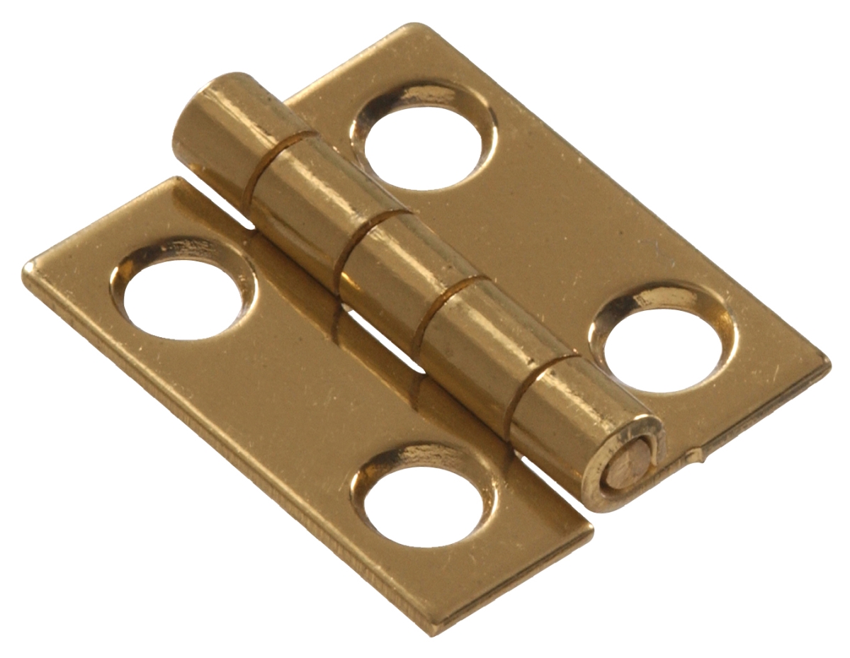 Carded - Narrow Hinge, Solid Brite Brass - 1.5 in.