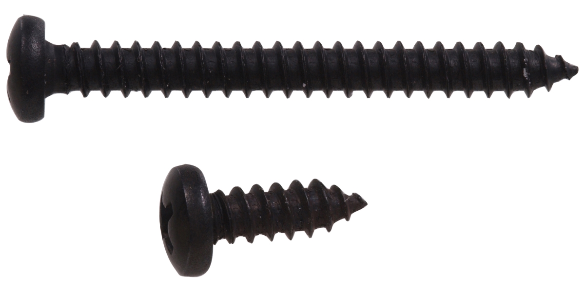 Carded - Ornamental Shelf Bracket Screw, Antique Black