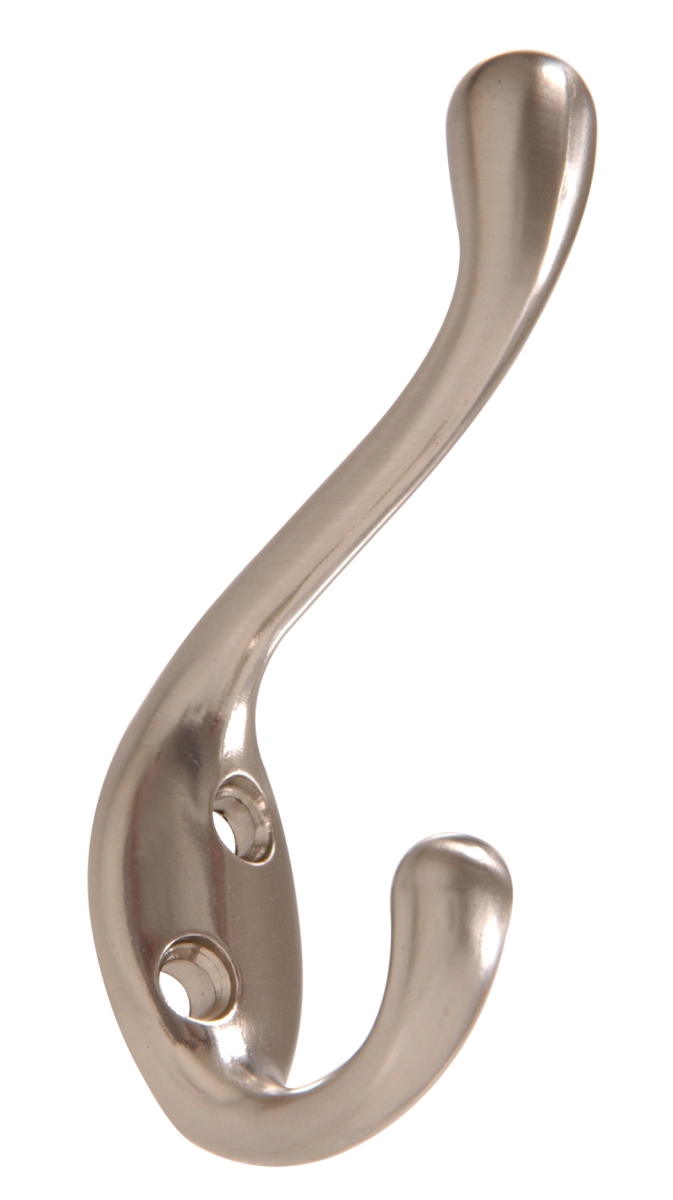 Carded - Heavy Duty Coat & Hat Hook, Satin Nickel
