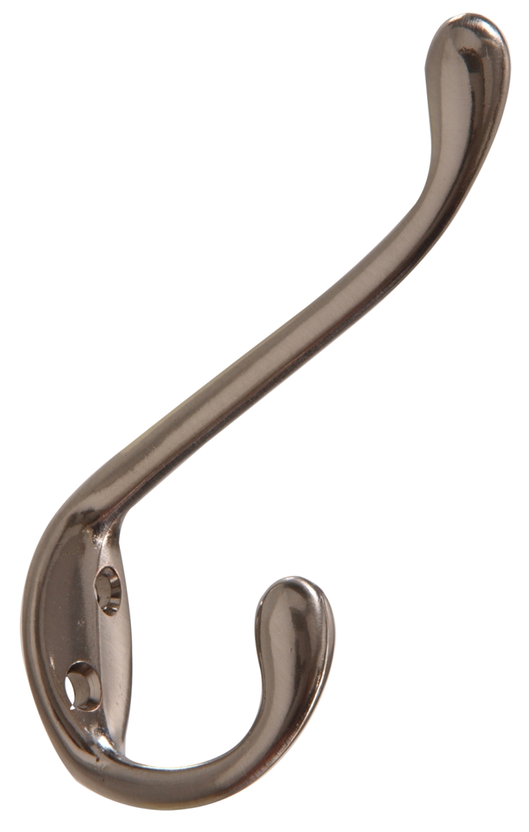 Carded - Heavy Duty Garment Hook, Satin Nickel