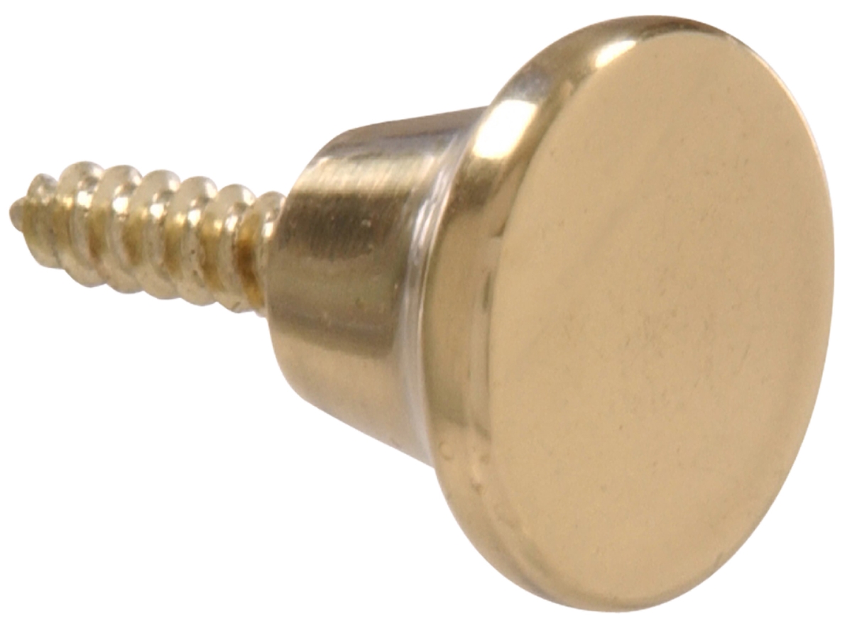 Carded - Mini Knobs, Brass Plated - 0.5 in.