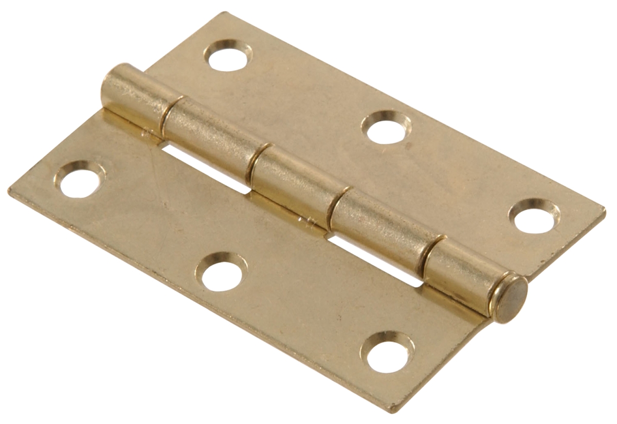 Carded - Light Narrow Hingese 1.5 in. Brass Plated