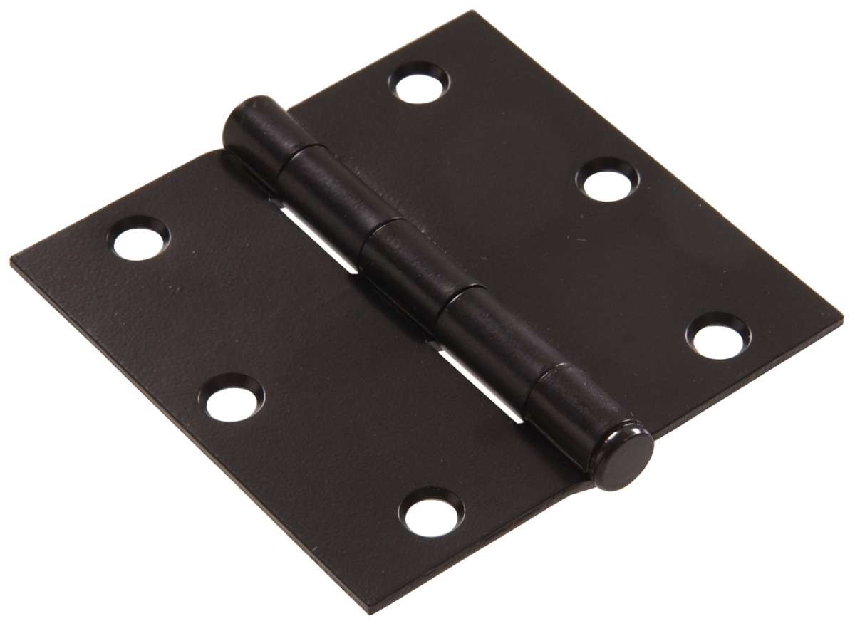 852603 Carded - Square Removable Pin Residential Door Hinges, Black - 3.5 in.