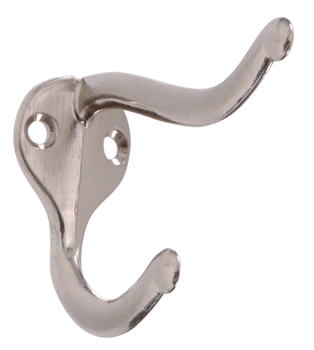 Carded - Coat & Hat Hook, Satin Nickel