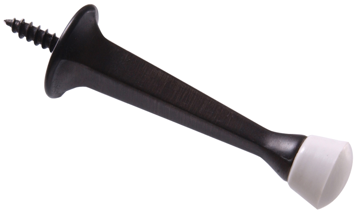 Brass Plated - Square Rigid Door Stop, Oil Rubbed Bronze - 3 in.
