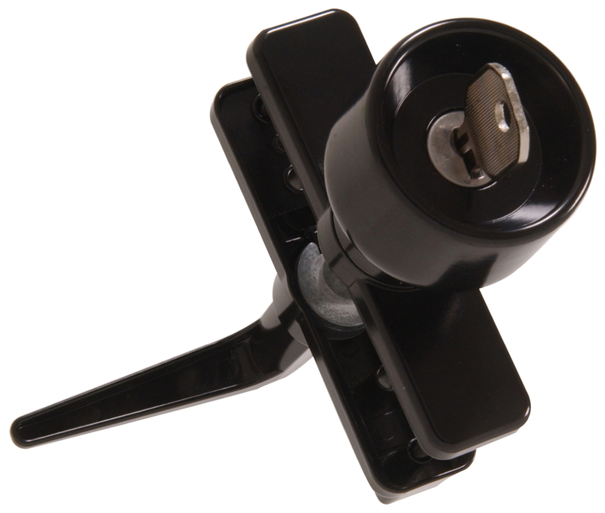Carded - Storm & Screen Keyed Knob Latches, Black