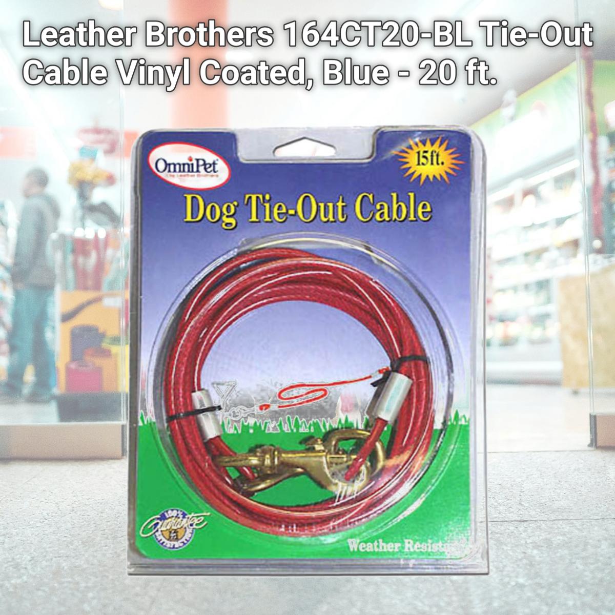 Picture of Leather Brothers 164CT20-BL Tie-Out Cable Vinyl Coated, Blue - 20 ft.