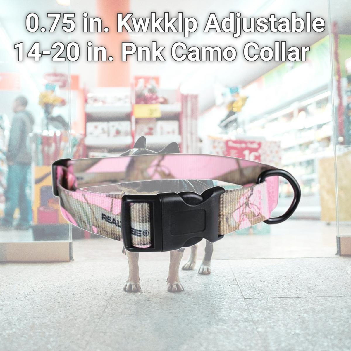 Picture of Leather Brothers 102QKNRT-PK 0.75 in. Kwkklp Adjustable 14-20 in. Pnk Camo Collar