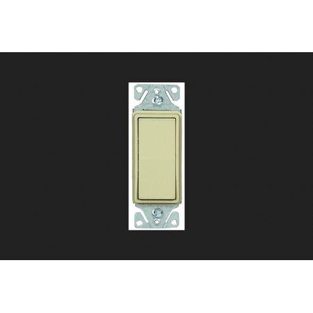 Single-Pole Decorator Rocker Switch, Ivory - 15A